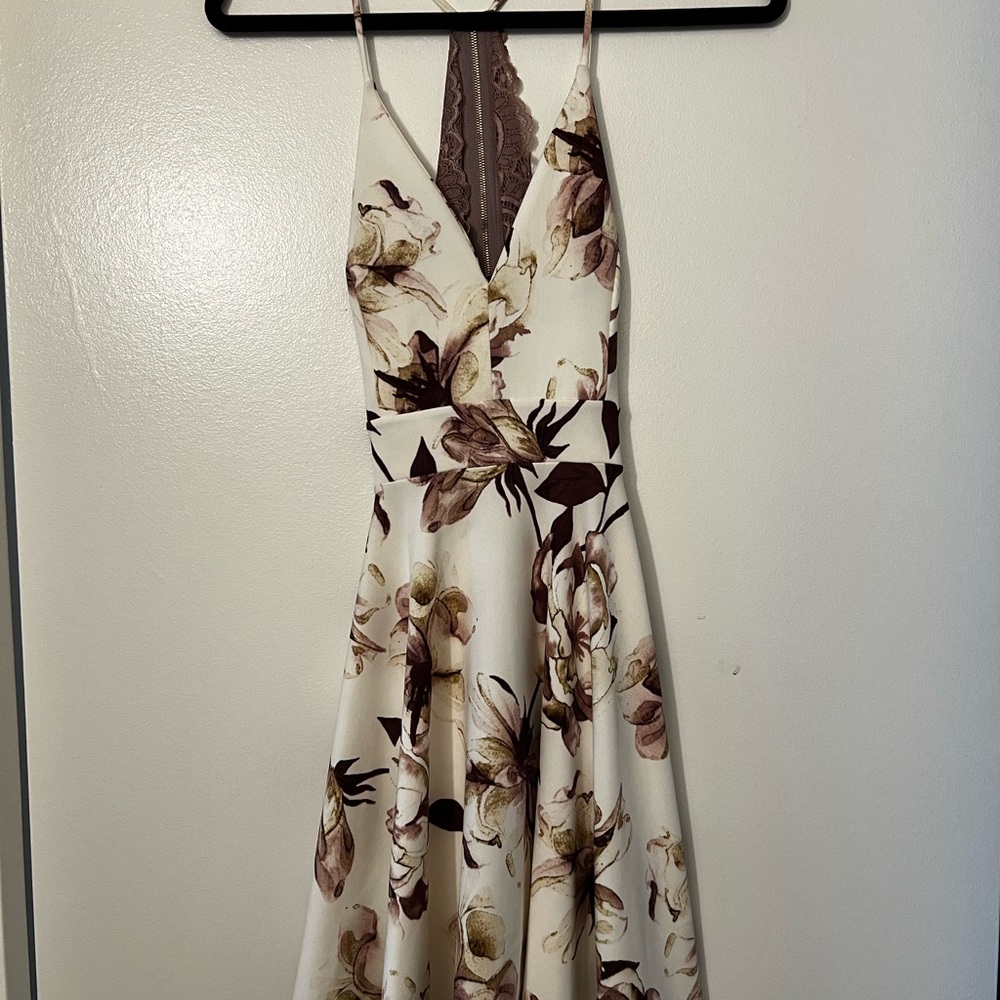 Floral Halter Neck Dress